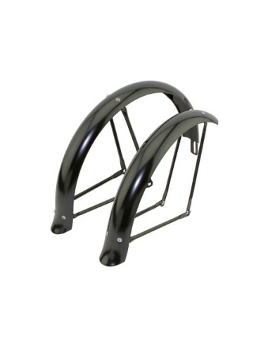 20 Flared Adjustable Fender Set Black.